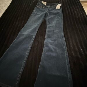 H&M Blue Flare Wide Leg Jeans